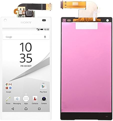 Sony Xperia Z5 Compact LCD Screen Replacement,For Sony Health(TM)LCD Display Touch Digitizer Screen Replacement Assembly for Sony Xperia Z5 Compact Mini E5803 E5823 4.2 inch (white)