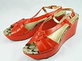 Coach Mollie Orange Wedges Womens Shoes