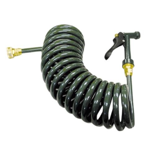 Premium-Quality Recoil Garden Water Hose with Adjustable Spray Nozzle - Easy-to-Handle 25-Ft Length