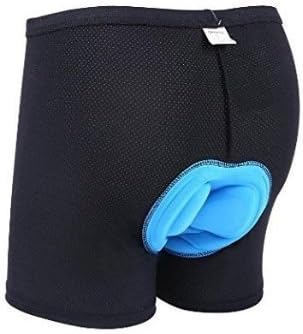 Amagg Men's Bicycle Cycling Underwear Gel 3D Padded Bike Shorts,Blue,Large