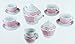 13 Piece Porcelain Pink Gingham Tea Set
