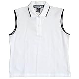 Womens Boast Sleeveless Polo-White/Navy