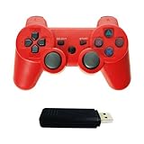 Playstation 3 PS3 Twin Shock 2.4 Ghz Wireless Controller RED