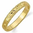 14Kt Yellow Gold. Hand Engraved Wedding Band