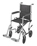 Cosco Ability Care Steel Transfer Chair, 17 Inch, Chrome