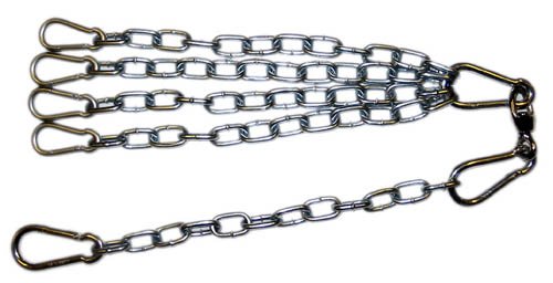 Childrens Toyshop  Sporting Goods : Heavy Bag Chain & Swivel Assembly (4 Snap Hooks)