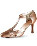 Metallic leather pump