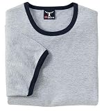 Hanes Beefy - Ringer T-Shirt Light Steel-S