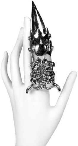 Double Demon Gothic Finger Armor Ring