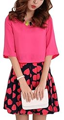 General Print Summer Chiffon Short  Dress