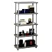 ~:~ ICEBERG ENTERPRISES ~:~ Rough n Ready Open Storage System, 5 Shelves, 36 x 18 x 74, Charcoal