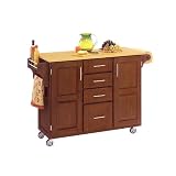 Cart with Wood Top- Antique Oak(Large)