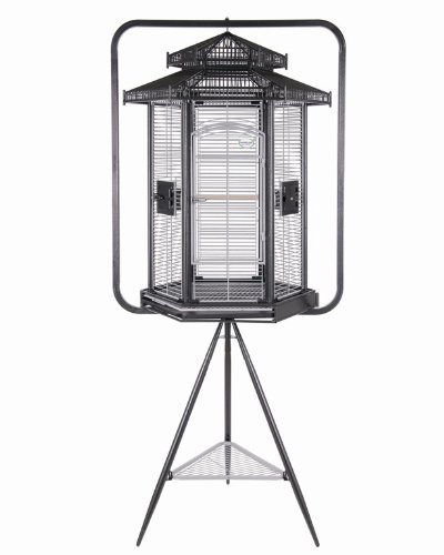 Marvelous Pet Supplies PD4301LBCA Pavilion Deluxe Bird Cage in Green-Tan