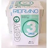 FABRIANO - Lot de 5 Ramettes de 500 feuilles de papier d'imprimante A4 blanc 80g A26-0283099LOTDE5