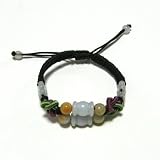 Hand-knotted Dual Barrel Jade One-of-a-Kind Bracelet - Adjustable Cord