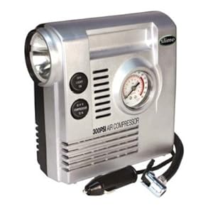 Slime COMP03 12-Volt Air Compressor with Gauge and Light (300 PSI)