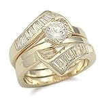 CZ Wedding Rings - Simulated Diamond Cubic Zirconia Engagement and Wedding Rings