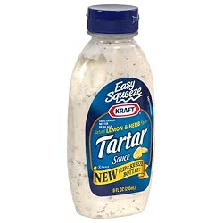 Kraft Tarter Sauce, Herb & Lemon, 10-Ounce Squeezable Bottles (Pack of 12)