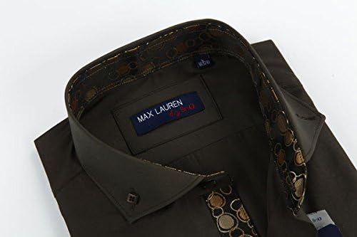 Max Lauren Men's Brown Dress Shirt