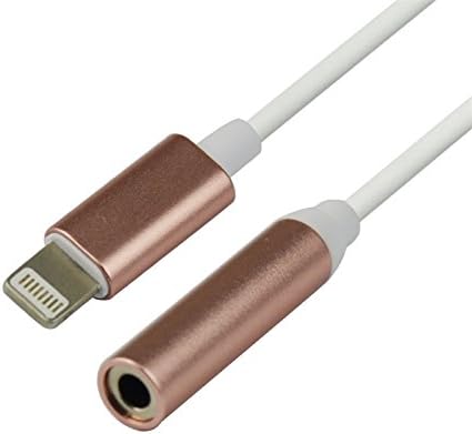 Lightning to 3.5mm Headphone Jack Adapter for iPhone 7/7 Plus, iPhone 7 Lightning Port to 3.5mm Female Audio Jack Headphone Cable Adapter.(Pink)