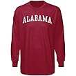NCAA Alabama Crimson Tide Crimson Vertical Arch Long Sleeve T-shirt