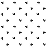 Imperial Disney Home DF059631 Mickey Icon Wallpaper, Black, 20.5-Inch Wide