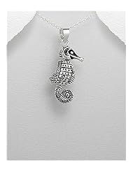 Seahorse Pendant Necklace In 92.5 Sterling Silver