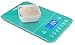 Ozeri Touch III 22 lb (10 kg) Digital Kitchen Scale with Calorie Counter in Tempered Glass, Teal Blue
