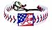 Atlanta Braves Stars and Stripes Baseball Bracelet
