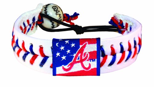 MLB Atlanta Braves Stars and Stripes Baseball Bracelet