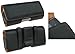 PCMICROSTORE Brand LG Voyager VX-10000 VX10000 Black Leather Texture Horizontal Holster Carrying Case With Belt Loop And Clip