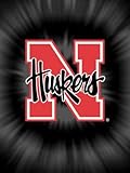 NCAA Nebraska Cornhuskers Tye Dye Raschel Throw Blanket
