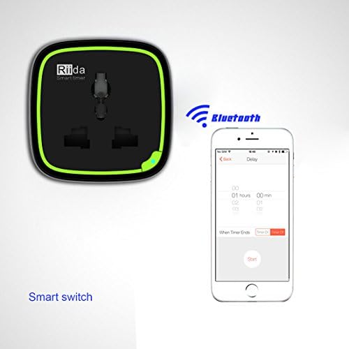 Riida Plug Wireless Bluetooth 4.0 Smartphone Free App Controlled Smart Timer-
