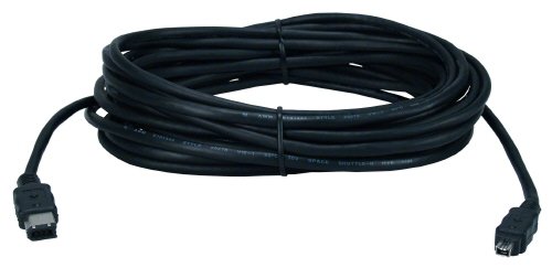 25ft. FireWire IEEE 1394 / i.Link 6Pin to 4Pin Black Cable