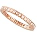 14K Rose Gold Diamond Eternity Wedding Band - Size title=