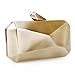 b.m.c BMC Womens Alloy Metal Abstract Stone Cut Hardcase Fashion Clutch Chain Handbag