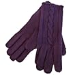 Fownes Womens Soft & Sleek Purple Cable Knit Gloves OSFM