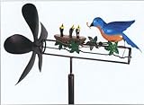 Bluebird Mama & Baby Whirligig