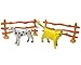 COOLOO Favorite Children Toy Farm Animals Set, Preschool Recognizing Teaching Resource, Contain 15 Pieces Of Poultry And Fences, Pretend Game For Baby Child