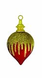 Barcana Giant 5.5-Inch Shatterproof Red Icy Tear Ornament, Set of 2