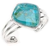 Barse Sterling Silver Abstract Turquoise Cuff