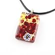 Handmade Murano Glass Pendant - Lisa Rectangle S Red/Gold Style 6 Handmade Murano Glass Pendant - Lisa Rectangle S Red/Gold Style 6