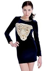 Velvet Long Sleeves Ruched Cheetah Print Mini Dress 