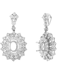 2.07ct 18k White Gold Diamond Semi-mount Pendant Necklace