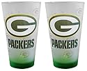 Green Bay Packers Frosted Pint Glass (16-Ounce, Set of 2)