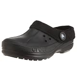 crocs Unisex Blitzen Corduroy Clog,Black/Black,Men's 8 M/10 M
