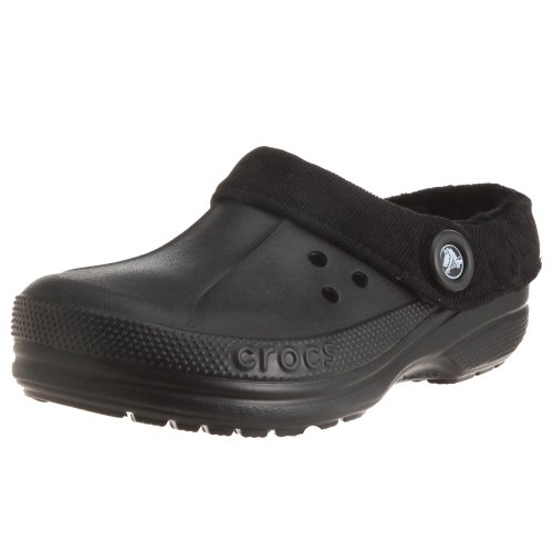 crocs Unisex Blitzen Corduroy Clog,Black/Black,Men's 7 M/9 M