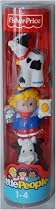 Fisher Price LITTLE PEOPLE In Tube - FARM COWS & SARAH LYNN