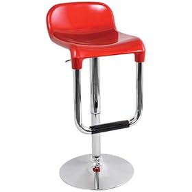 Taffy Bar Stool - Red by LumiSource