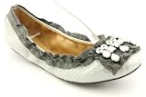 BCBG Max Azria Jenny New Ballet Flats Shoes Gray Womens